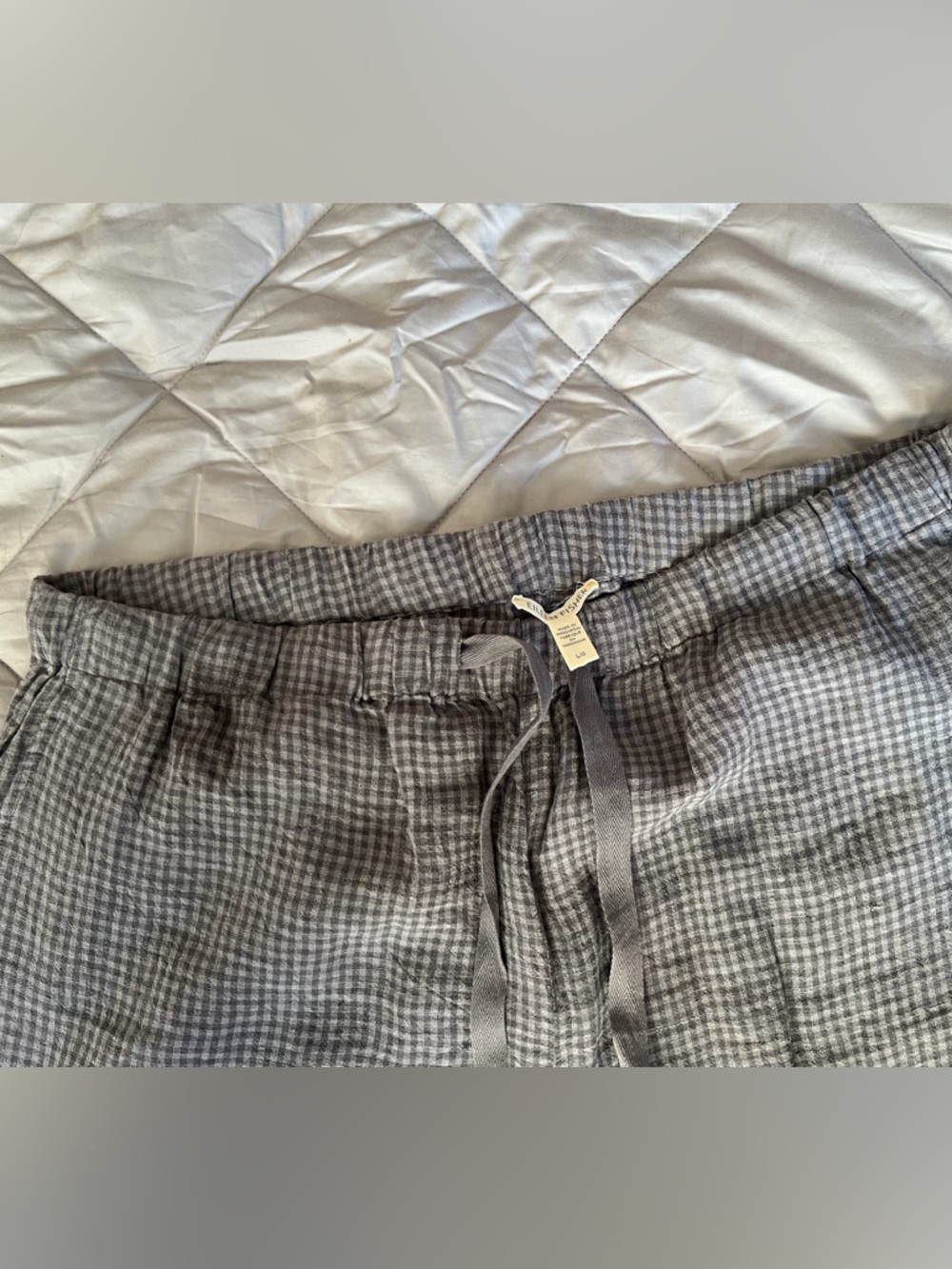 Eileen Fisher Women’s Grey Linen 100% Organic Linen Pants - Picture 5 of 14